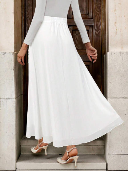 Çiçek Desenli Elastik Bel Günlük Etek Niebbla