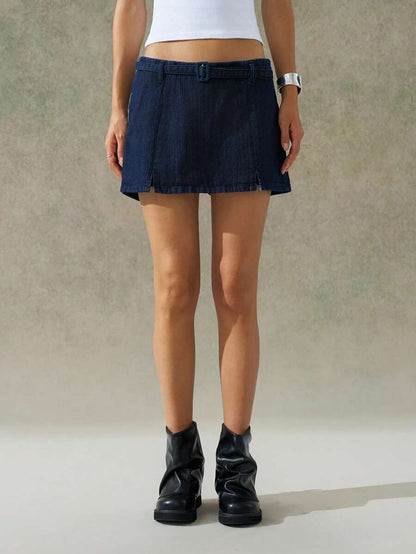 Kemerli Günlük Kot Şort Niebbla