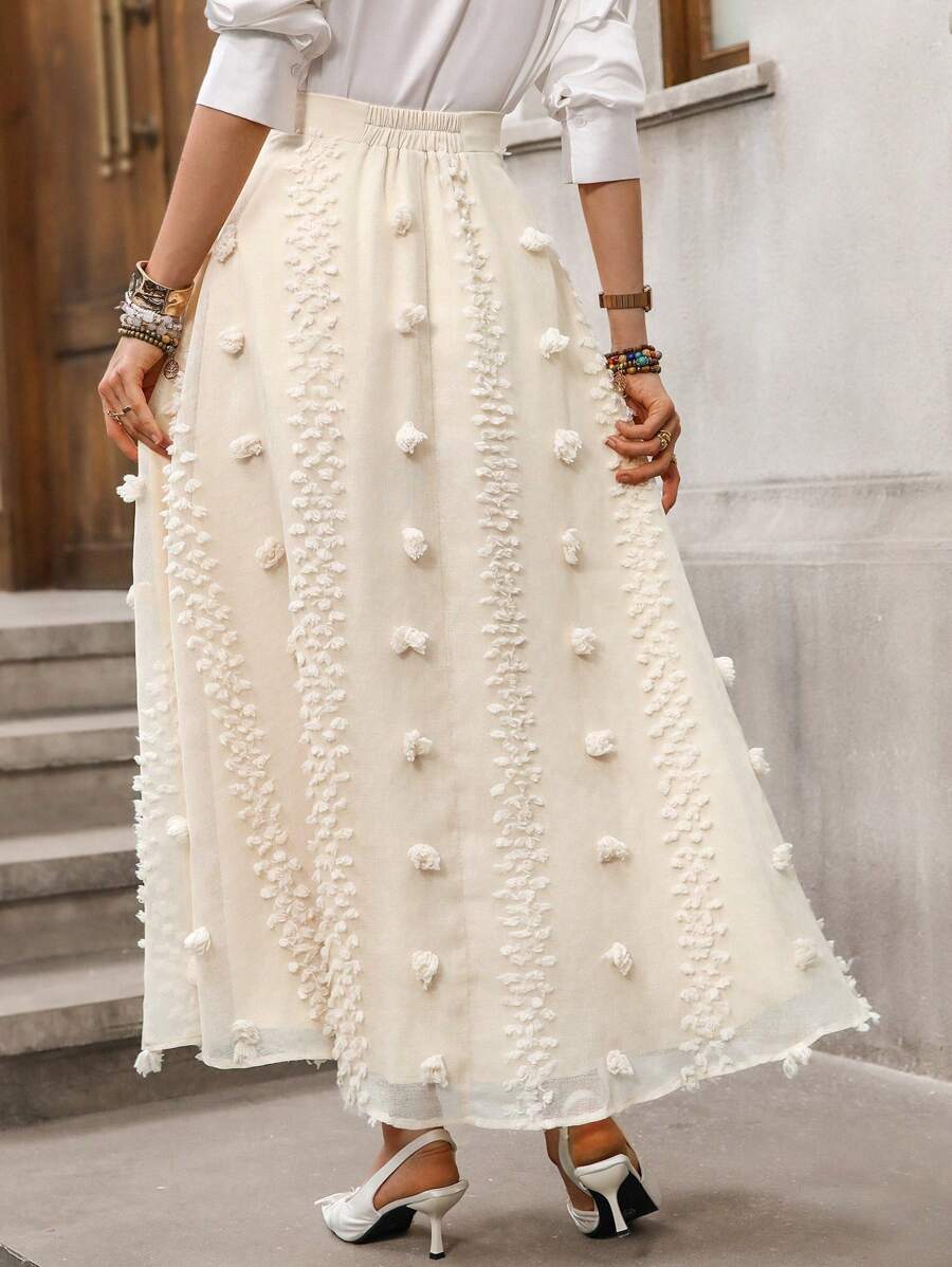 Çiçek Desenli Elastik Bel Günlük Etek Niebbla