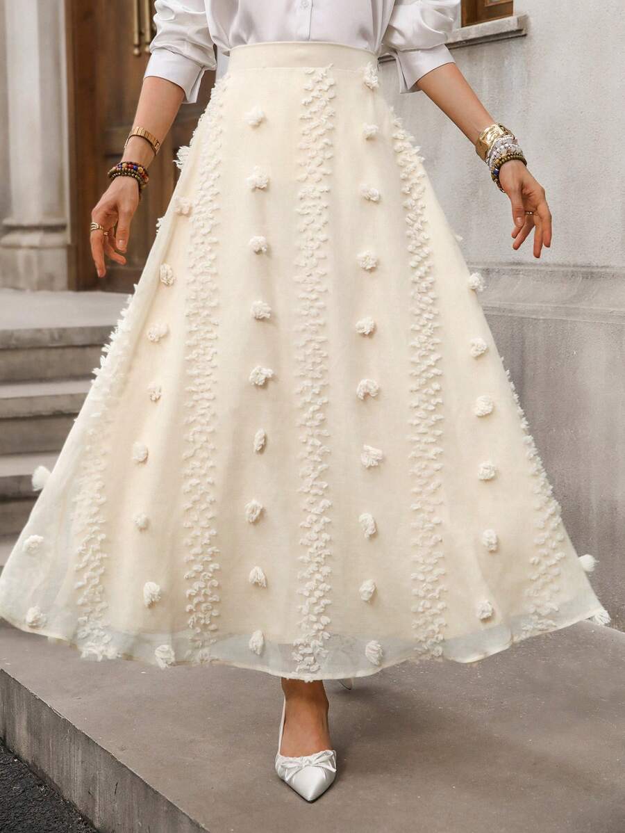 Çiçek Desenli Elastik Bel Günlük Etek Niebbla