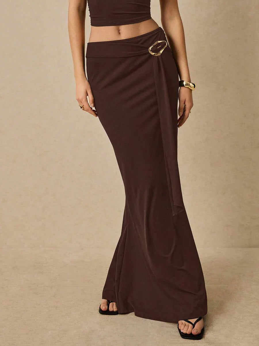 Metal Tokalı Fırfırlı Şık Etek Niebbla