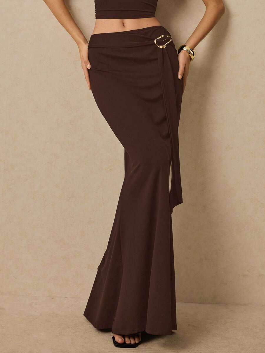 Metal Tokalı Fırfırlı Şık Etek Niebbla