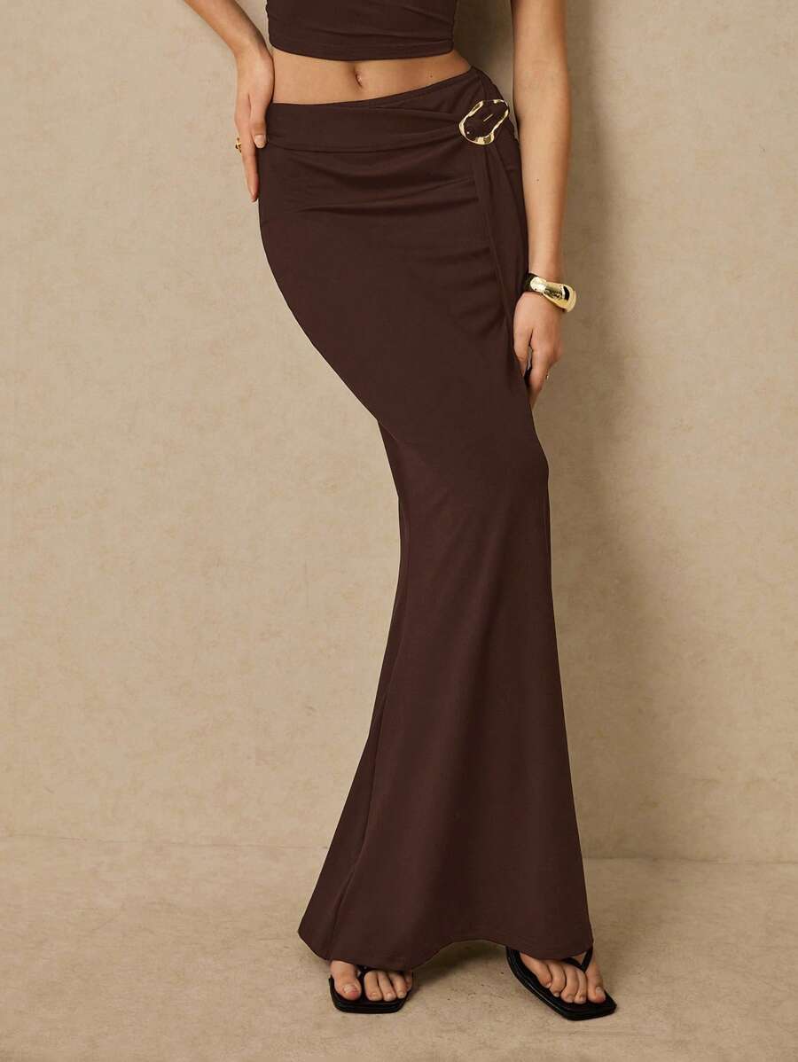 Metal Tokalı Fırfırlı Şık Etek Niebbla