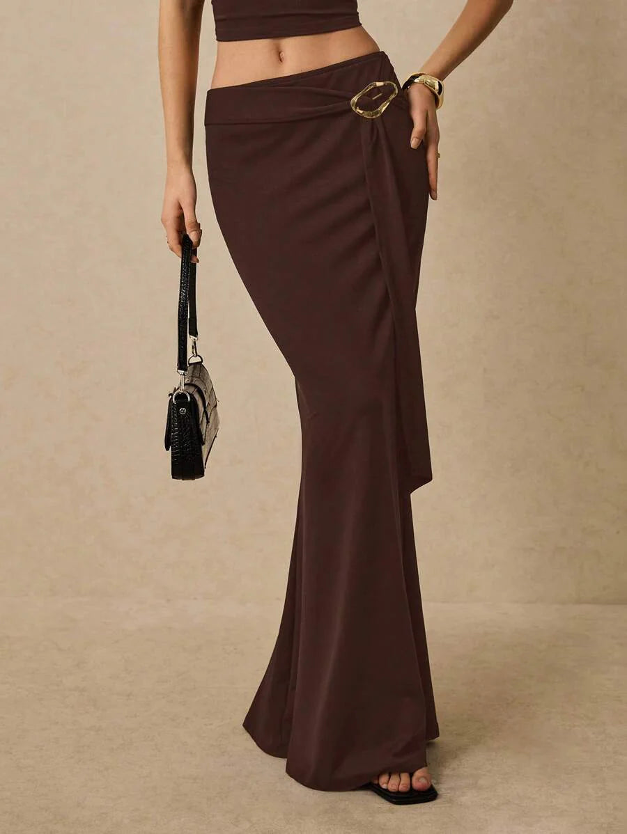 Metal Tokalı Fırfırlı Şık Etek Niebbla