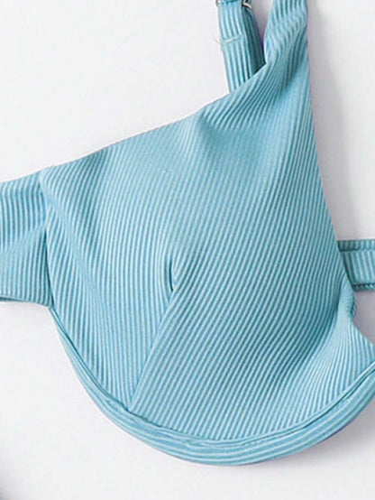 3'Lü Balenli Bikini Takımı Ve Örgü Plaj Eteği Niebbla