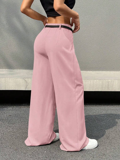 Kemerli Geniş Paça Günlük Pantolon Niebbla