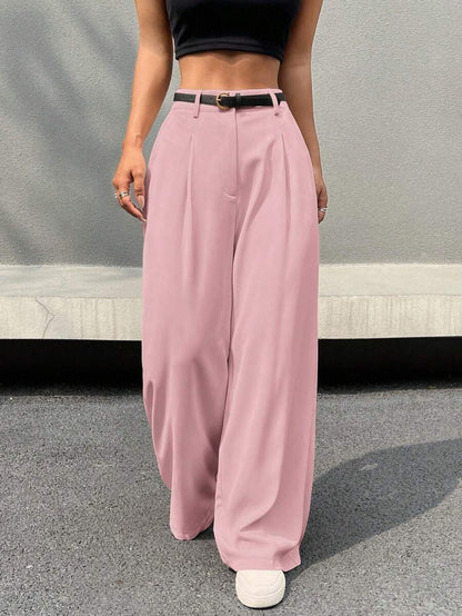 Kemerli Geniş Paça Günlük Pantolon Niebbla