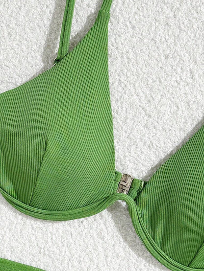 3'Lü Balenli Bikini Takımı Ve Örgü Plaj Eteği Niebbla