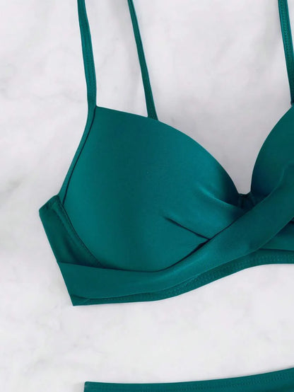 Askılı Yüksek Bel Balenli Bikini Takımı Niebbla