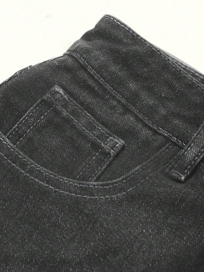 Doğal Dokulu Günlük Kot Etek Niebbla