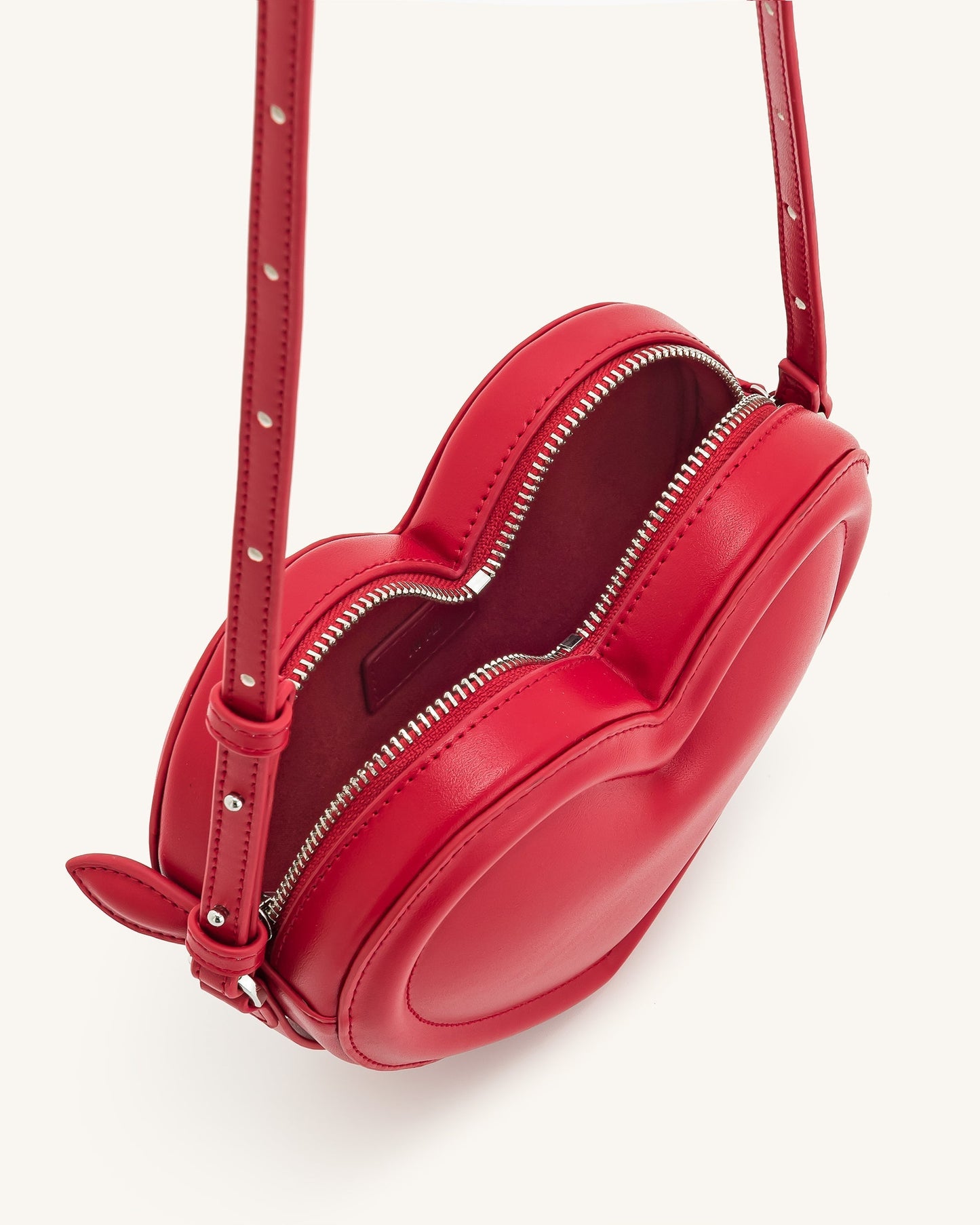 Arlene Kalp Şeklinde Çanta Kırmızı Niebbla