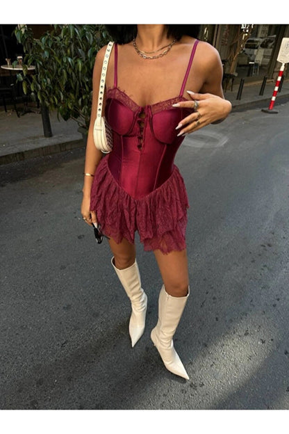 Kadın Göğüs Dekolteli Tek Kol Payetli Gümüş Mini Boy Elbise (Kopya) VİSKALİ trendyol