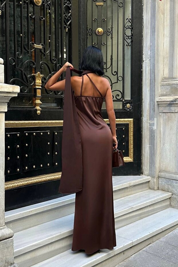 Eldivenli Straplez Şık Elbise (Kopya) VİSKALİ trendyol