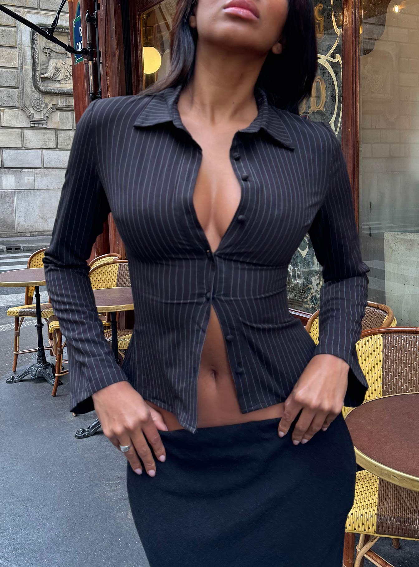 Anni Çizgili Gömlek Niebbla