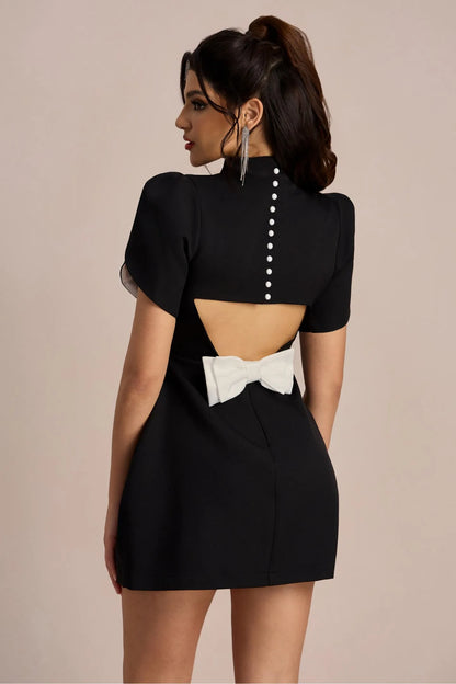 Moda Mizaç Fiyonk Sırtı Açık Elbise Niebbla