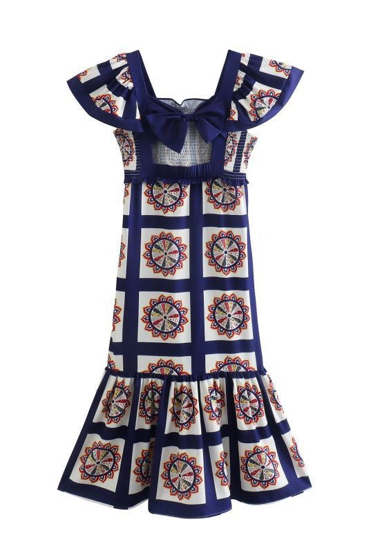 Patchwork Maxi Elbise Siaora
