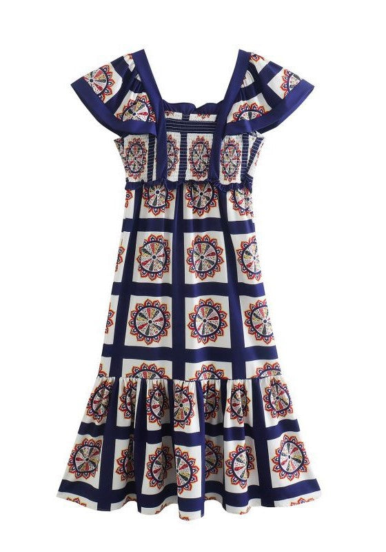 Patchwork Maxi Elbise Siaora