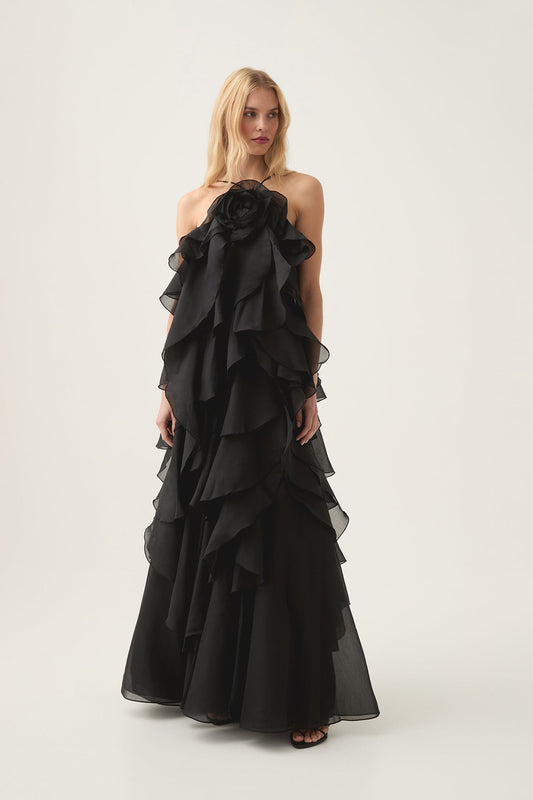 Estelle - Ruffle Yaka Maxi Elbise