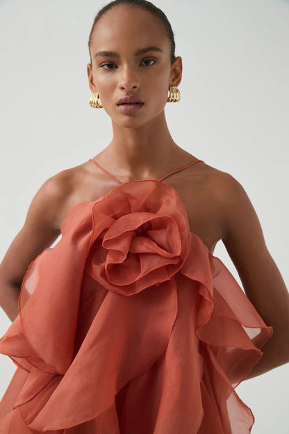 Estelle - Ruffle Yaka Maxi Elbise