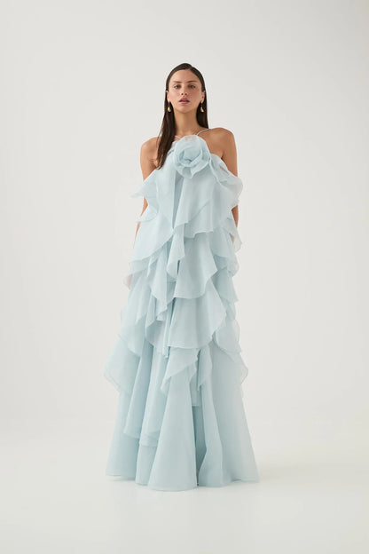 Estelle - Ruffle Yaka Maxi Elbise