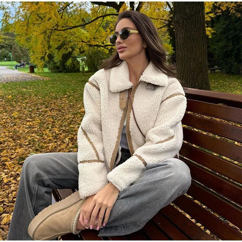 Rahat Kürklü Aviator Ceket Siaora