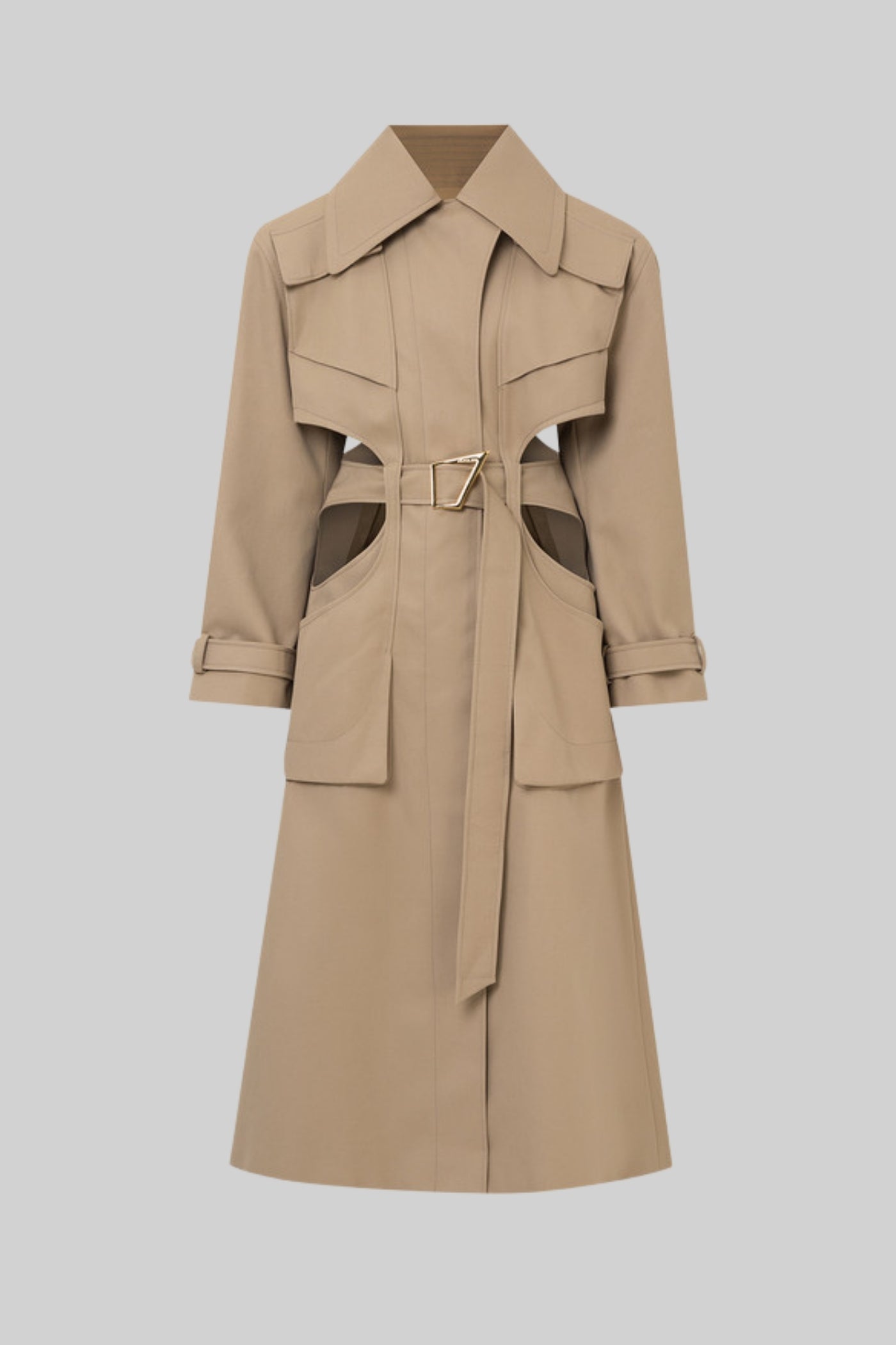 Bej Cut-Out Trenç Kaban Niebbla