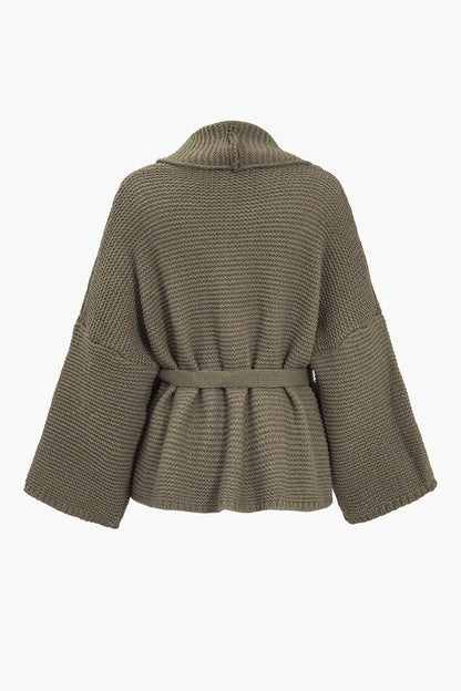 Belted V-neck Sweater Hırka Siaora