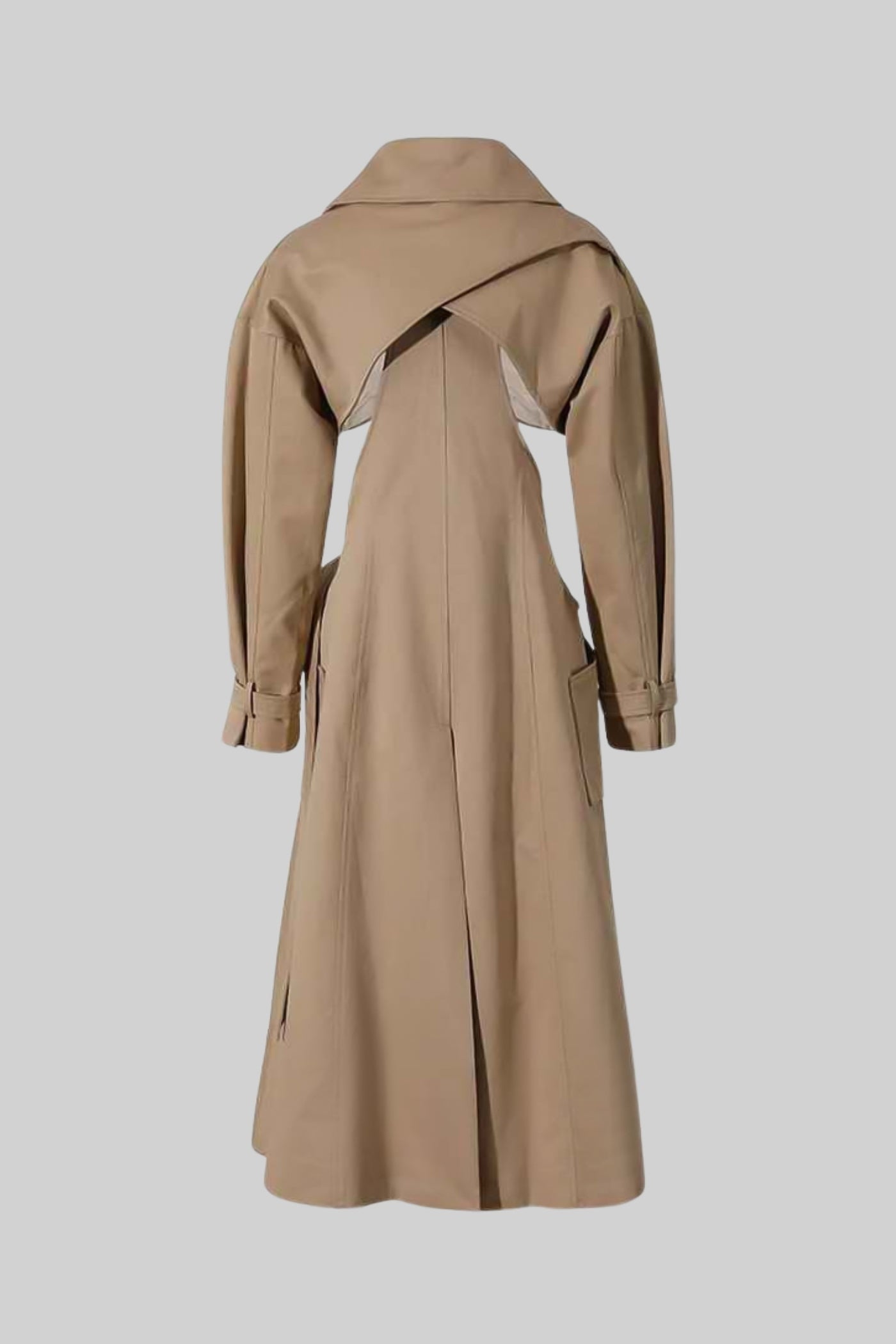 Bej Cut-Out Trenç Kaban Niebbla