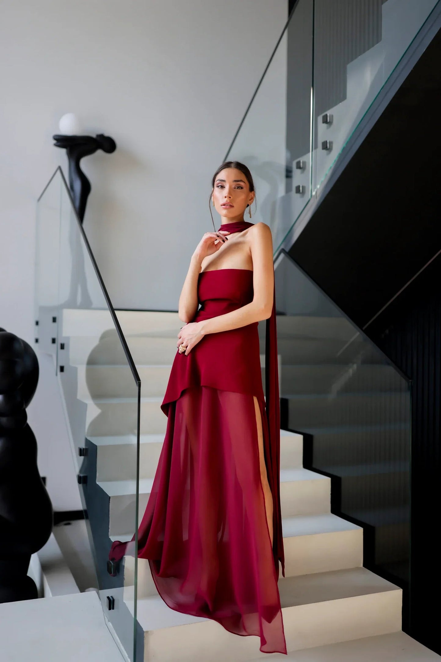 Elodie - Strapless Şifon Elbise Mağazam