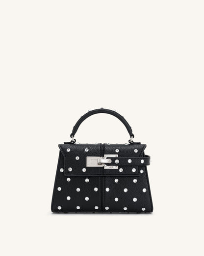 Elise Yapay Kristal Üst Saplı Çanta Puantiyeli Niebbla