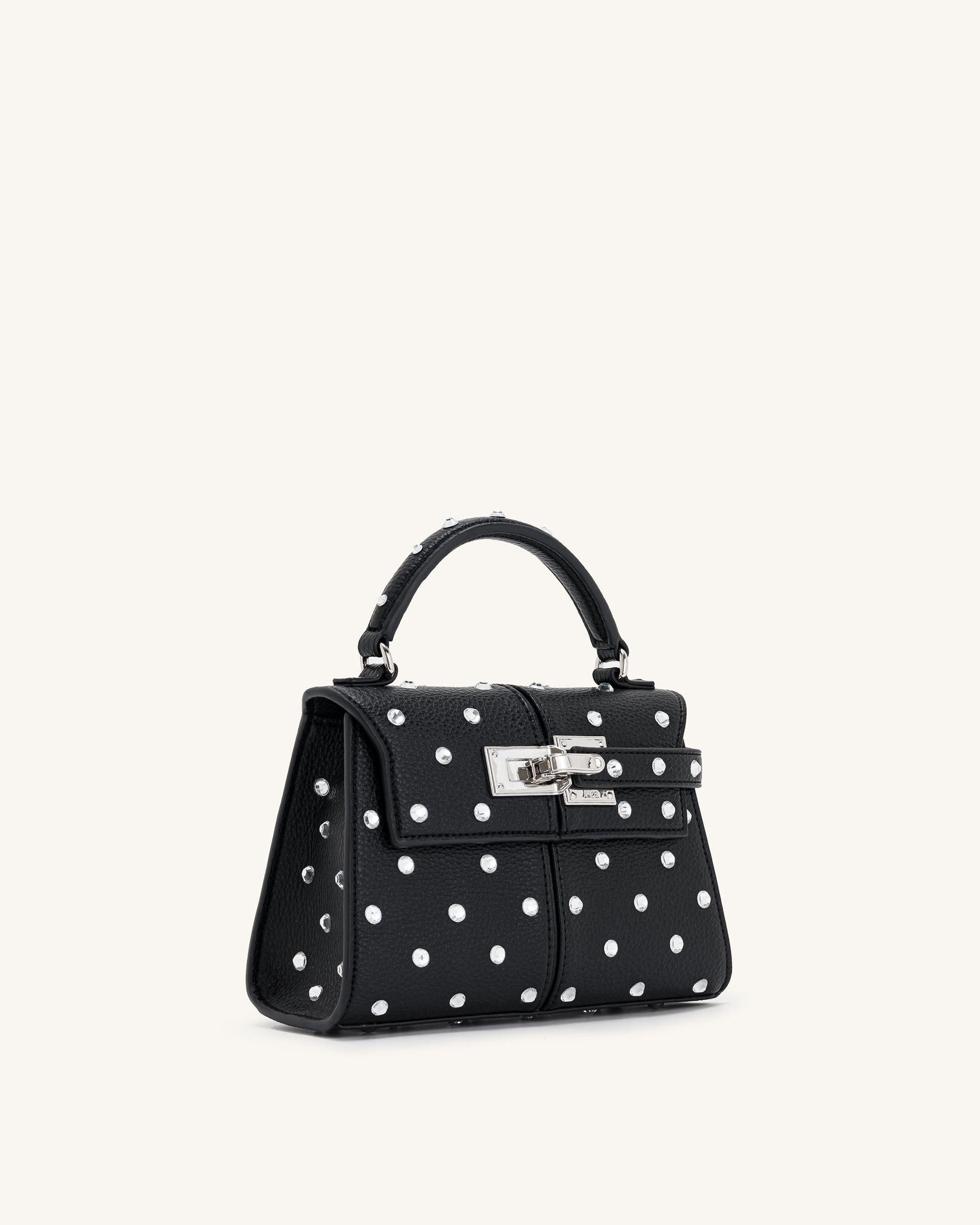 Elise Yapay Kristal Üst Saplı Çanta Puantiyeli Niebbla