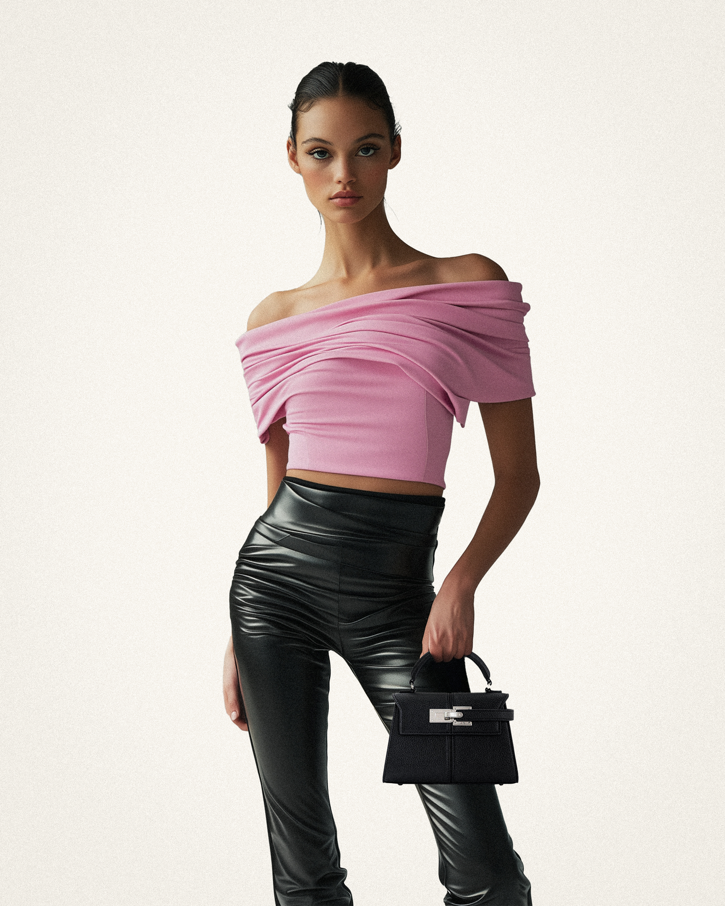 Elise Üst Saplı Çanta Siyah Niebbla