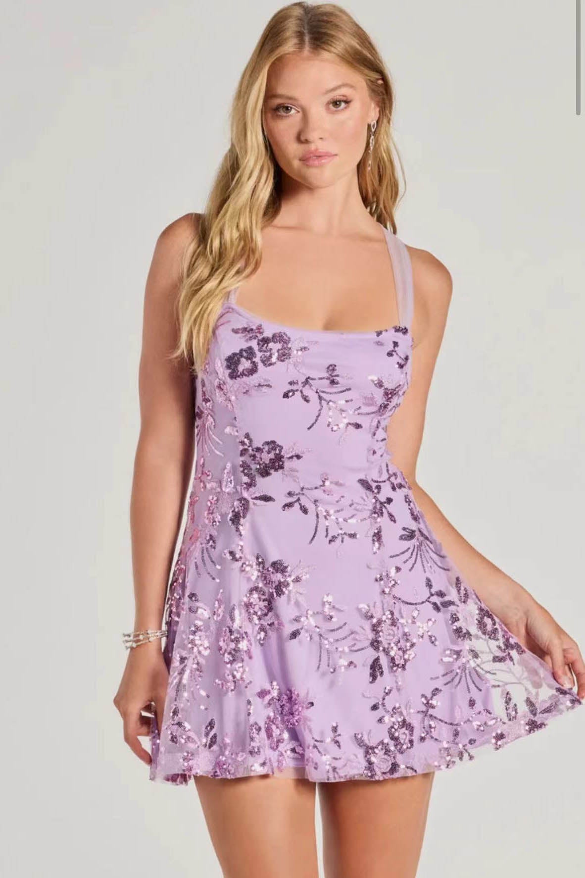 Glam Night Payetli Mini Elbise Niebbla