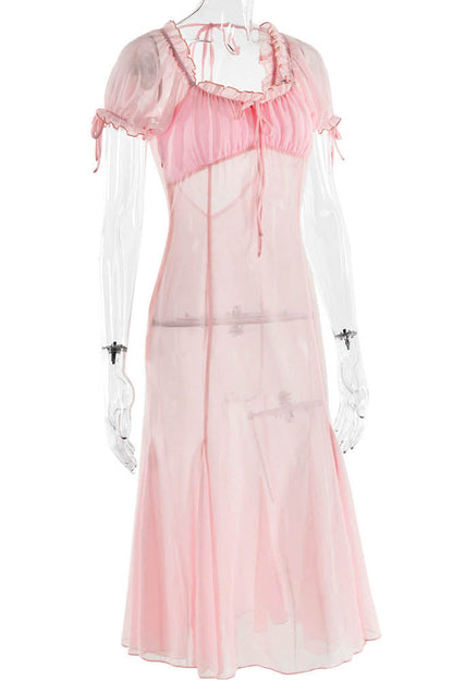 Gleam & Grace Midi Elbise Niebbla