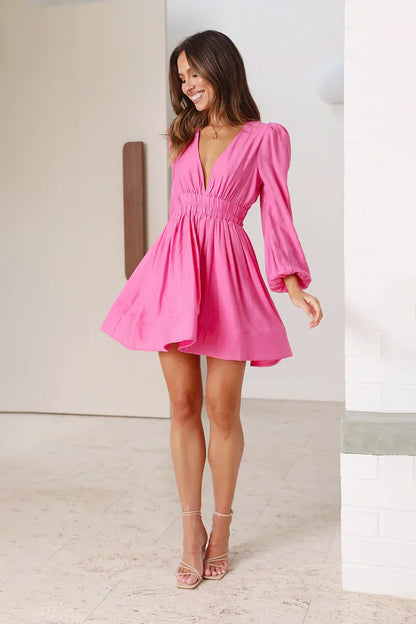 Charlotte Mini Elbise Pembe Niebbla