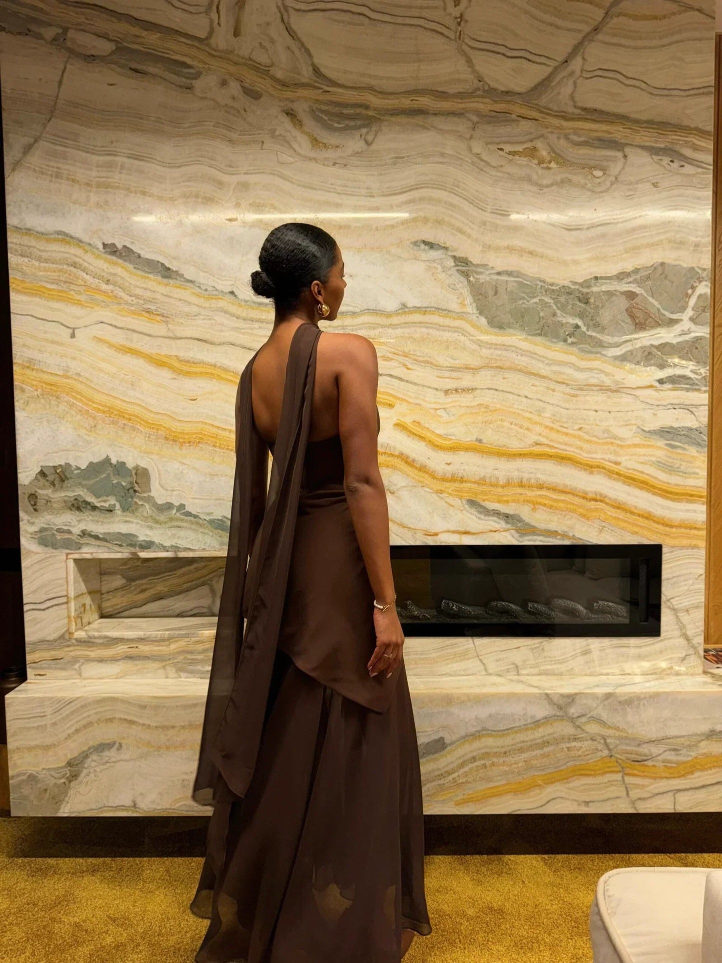 Elodie - Strapless Şifon Elbise Mağazam