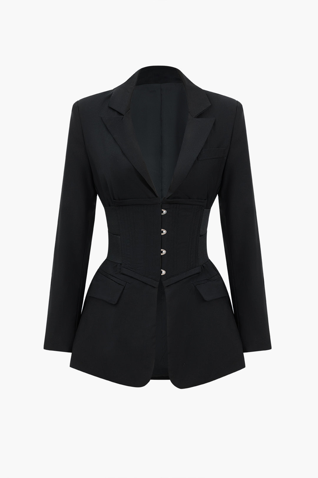 Button Notched Lapel Blazer Siaora