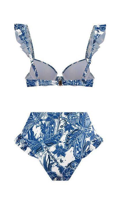 Çiçekli Bikini Mayo-Pareo Takımı Niebbla