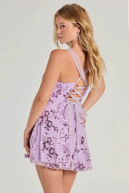Glam Night Payetli Mini Elbise Niebbla