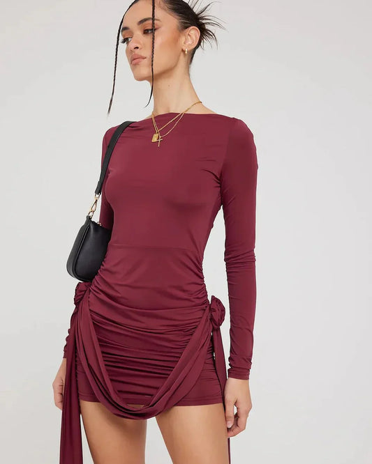 Ilyssia - Sandalye Boyun Mini Elbise