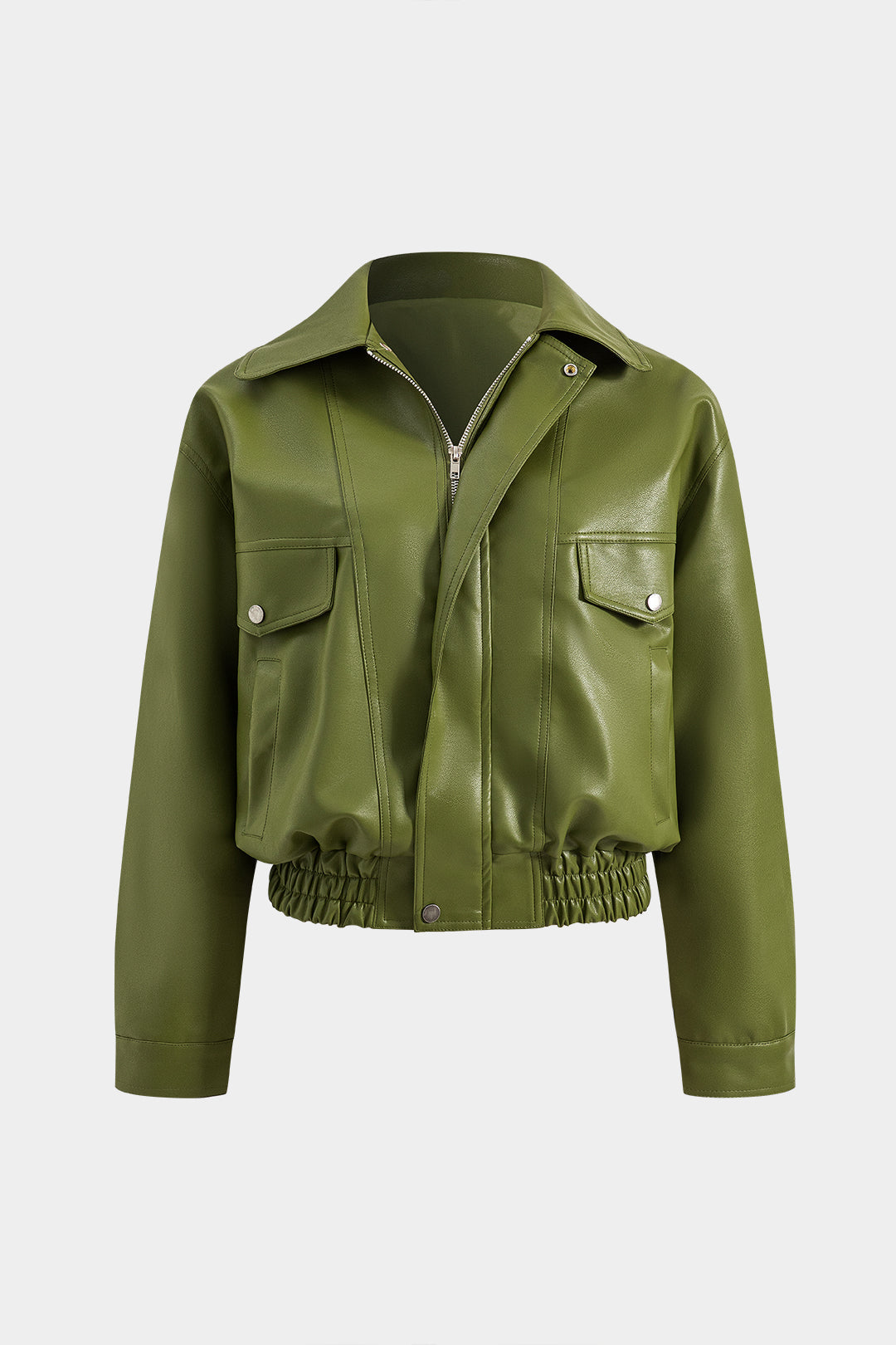 Faux Leather Pocket Ceket Niebbla