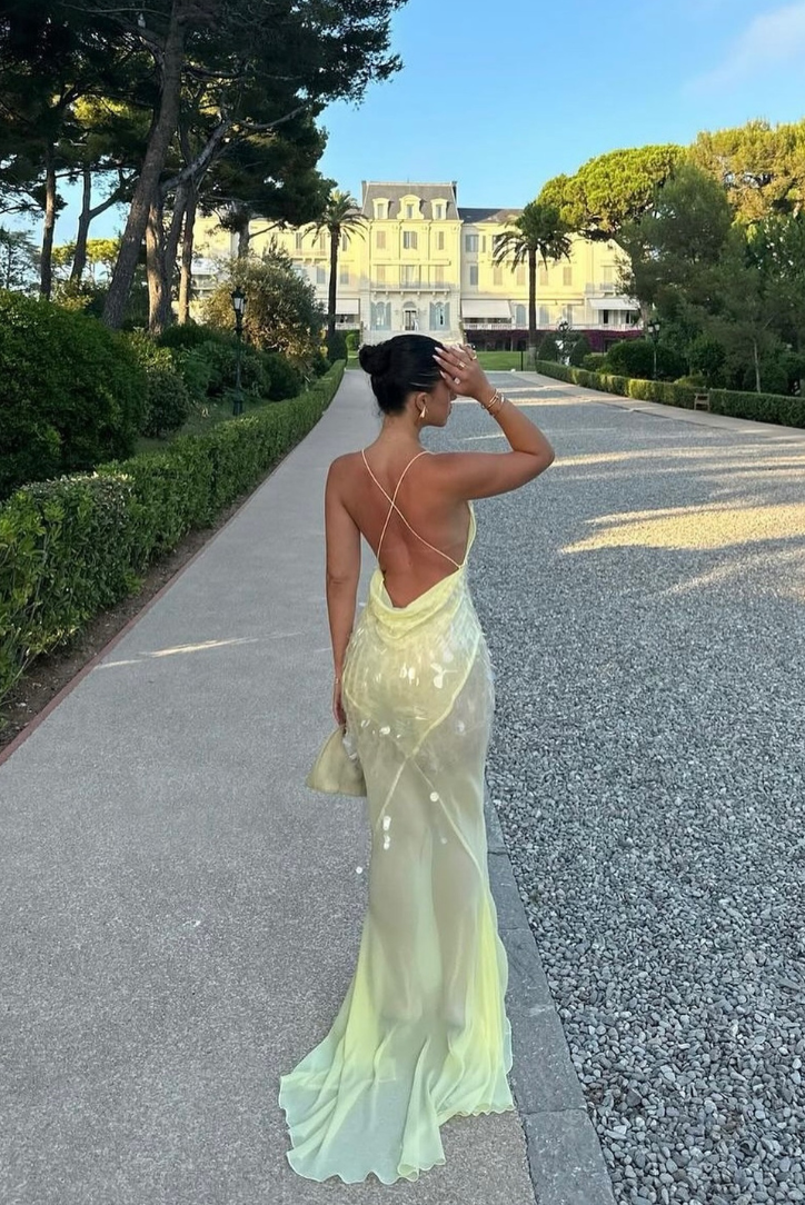 Aaliyah | V Yaka Kolsuz Maxi Elbise THESVELTECHIC