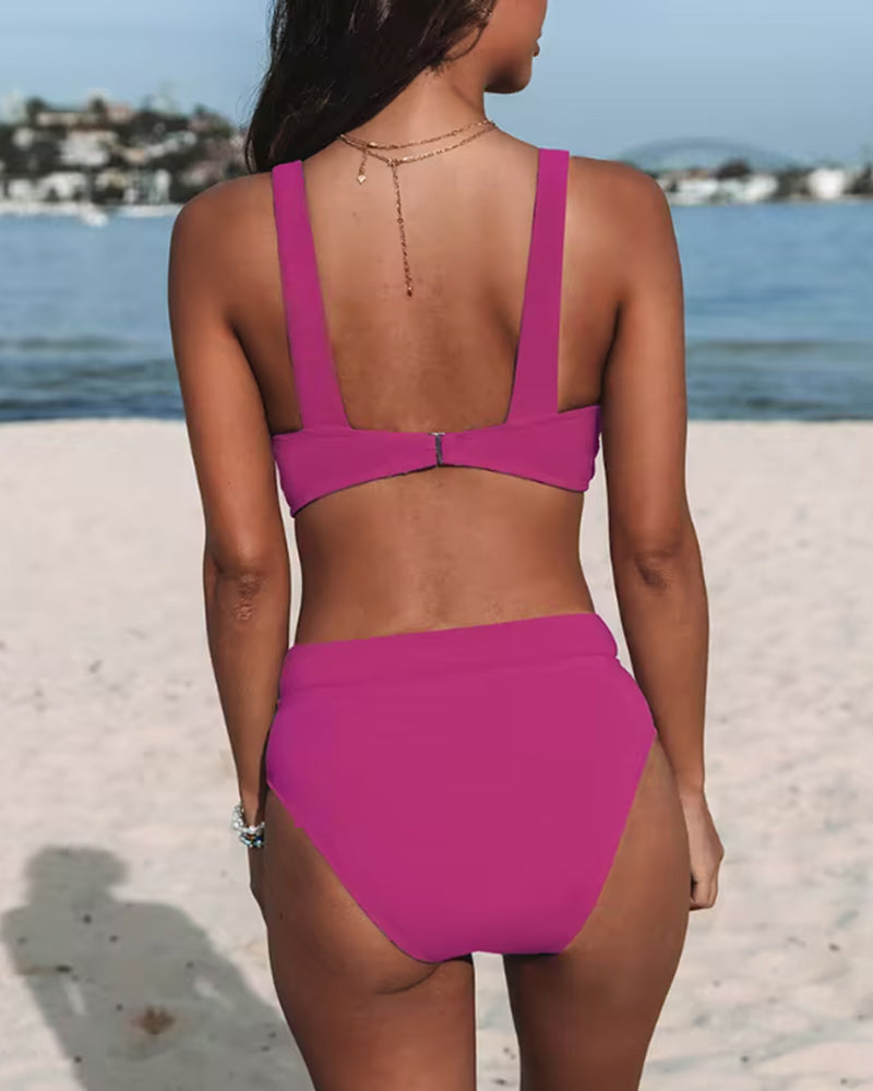 Zara Düz Renkli Yüksek Belli Bikini Niebbla