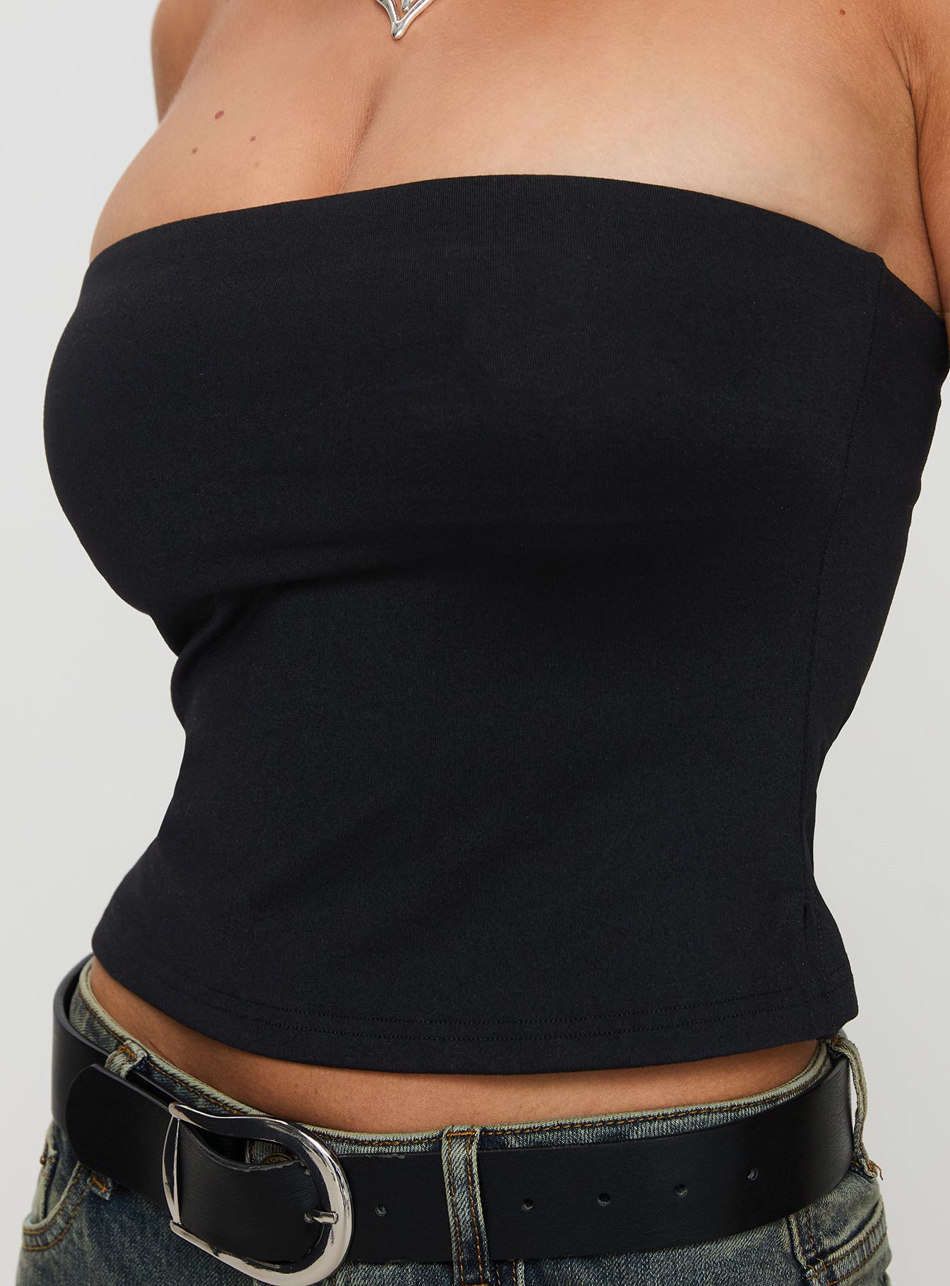Aurorah Strapless Siyah Üst Niebbla