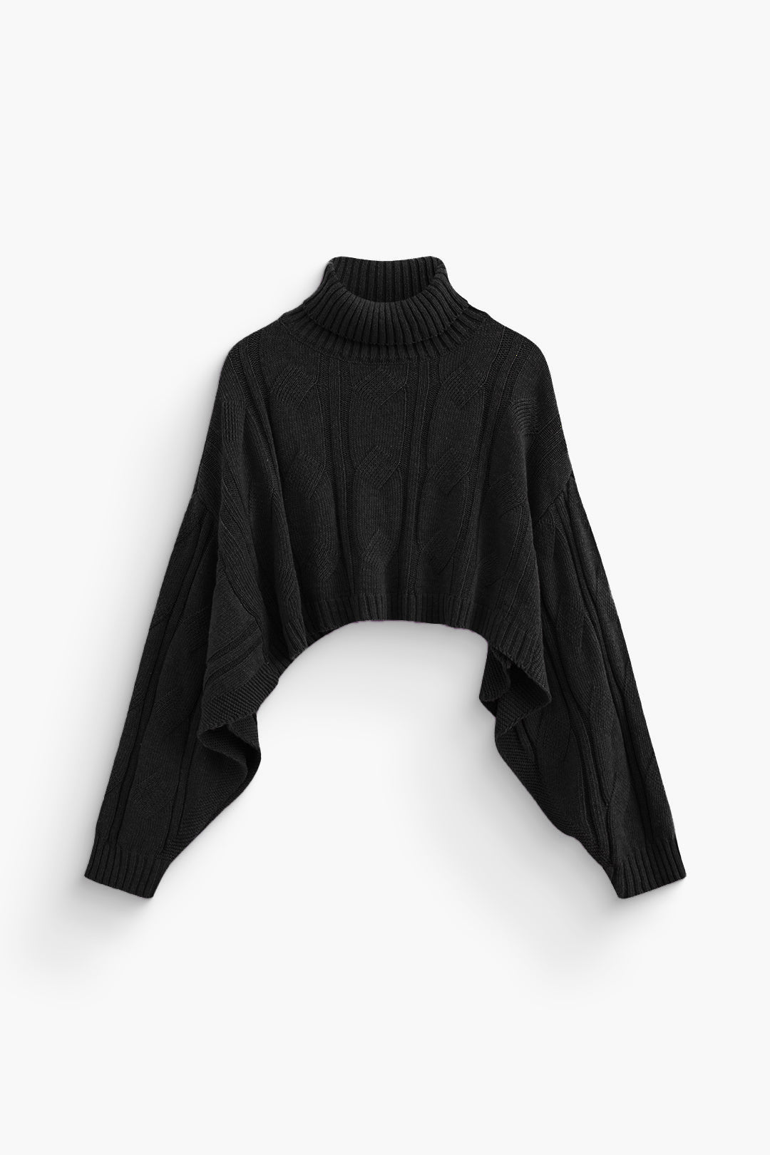 Basic Solid Knit Mock Kazak Siaora