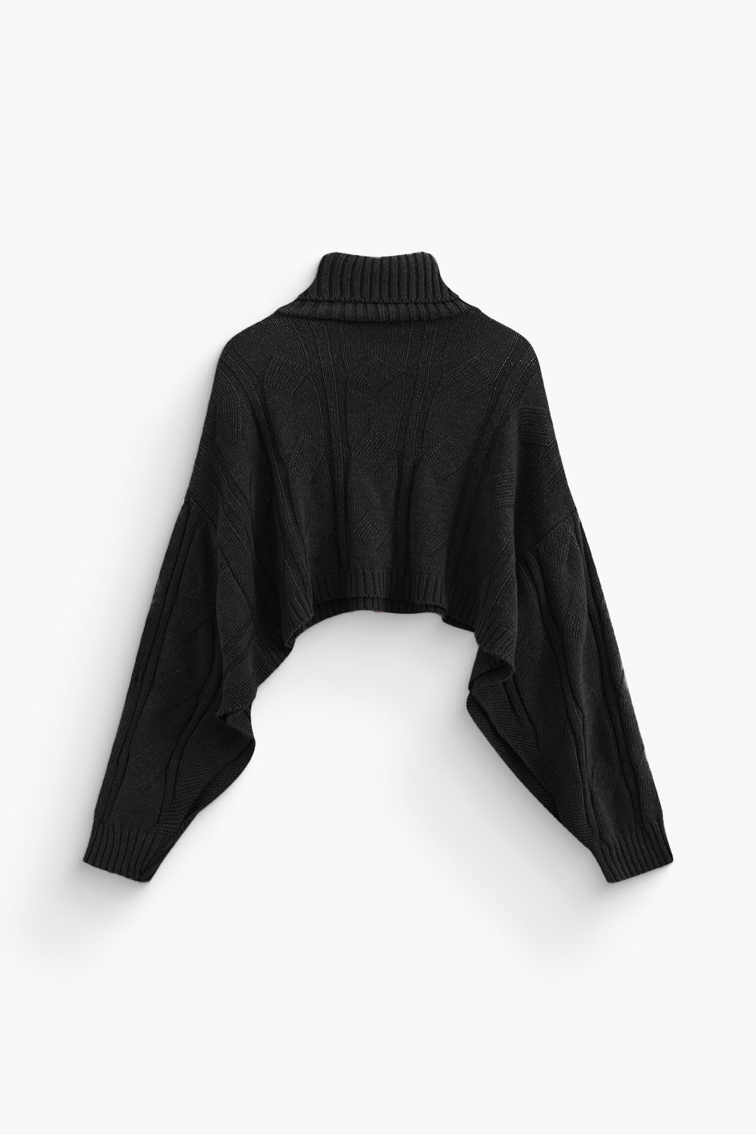 Basic Solid Knit Mock Kazak Siaora