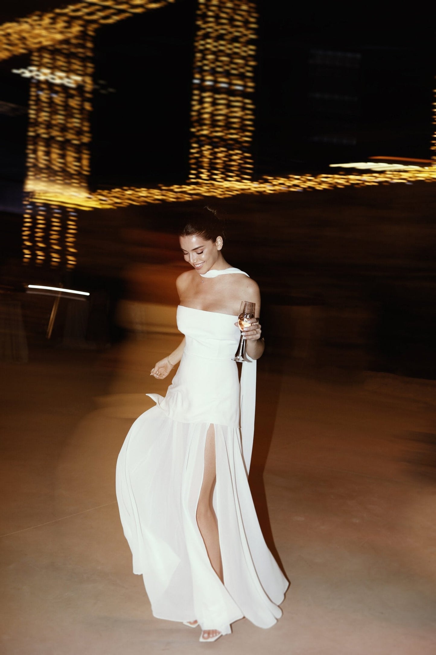 Elodie - Strapless Şifon Elbise Mağazam