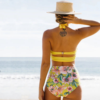 Just My Love Çiçekli Balenli Bikini Niebbla