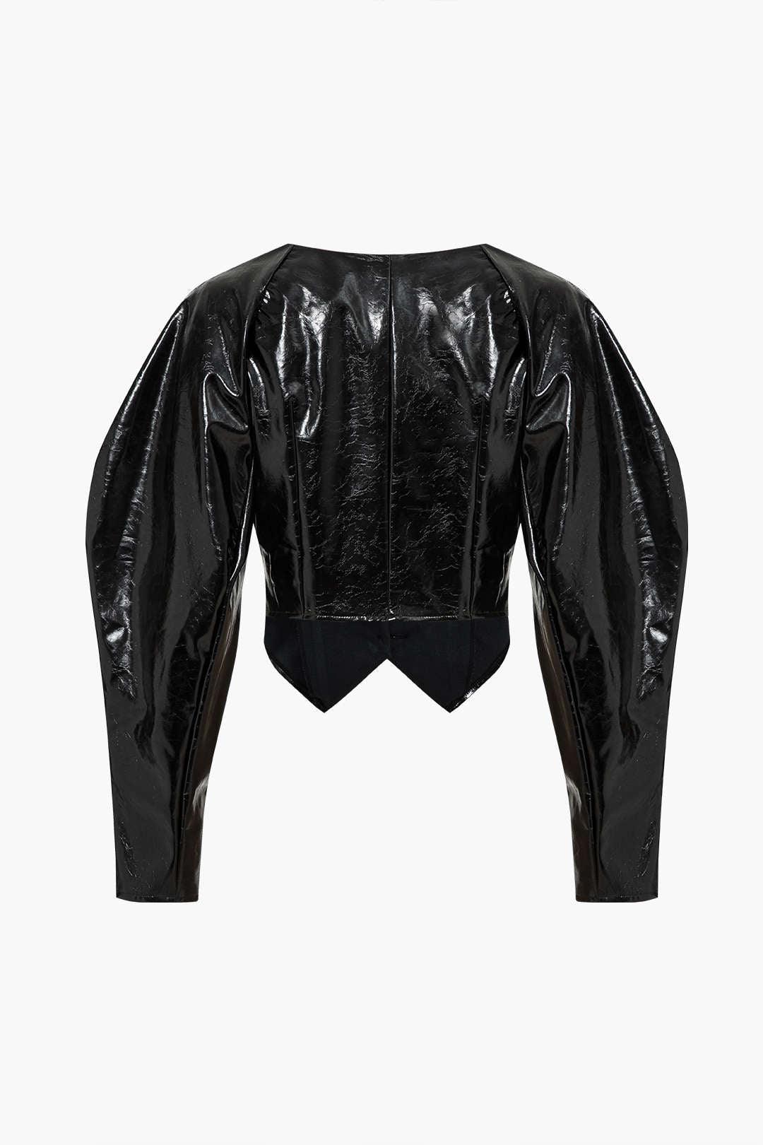 Lustrous Noir Deri Ceket Siaora