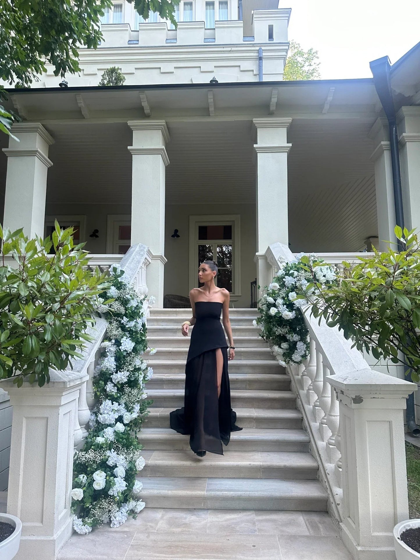 Elodie - Strapless Şifon Elbise Mağazam